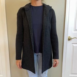 Eileen Fisher Merino Wool Knee Length Jacket
